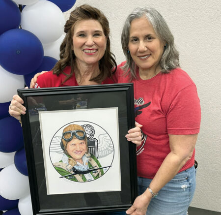 A Town Called Sweetwater (L.-R.): Lisa Taylor, Director of the WASP WWII Museum, and Metropolitan Airport News, Editor-in-Chief, Julia Lauria-Blum