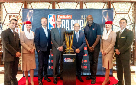 Terminal 4 JFKIAT Emirates NBA Cup Trophy