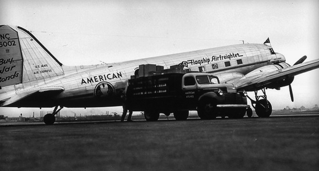 The first scheduled air cargo service in the world.