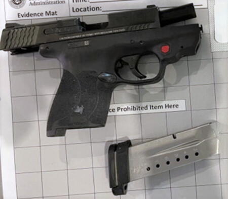 TSA Prevents Maryland Man from Bringing Loaded Gun Onto Flight at LaGuardia Airport TSA officers at LaGuardia Airport detected this handgun in a traveler’s carry-on bag on March 5.