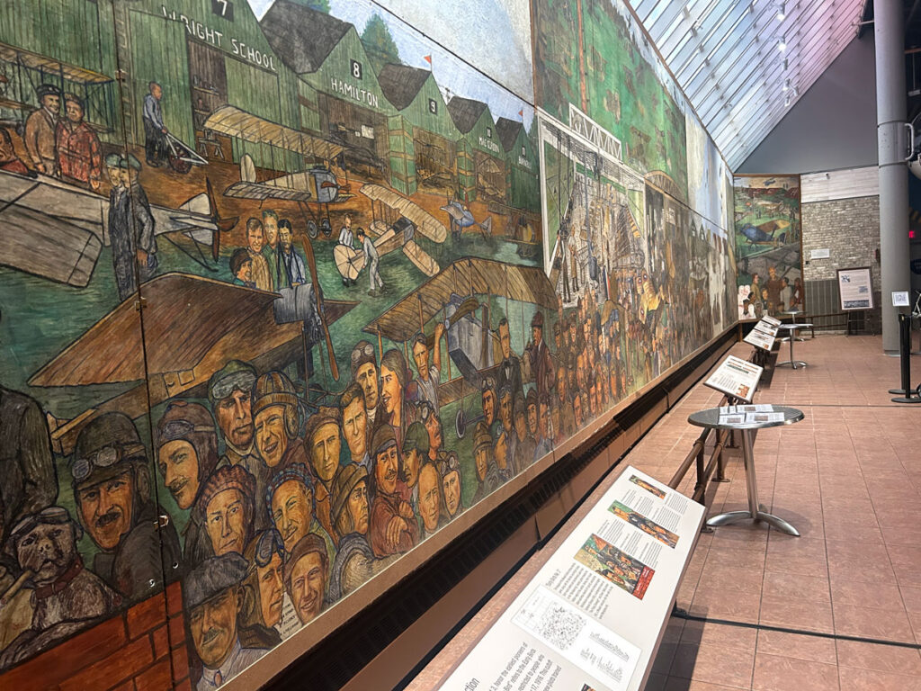 The Aline Rhonie Mural at the Cradle of Aviation Museum