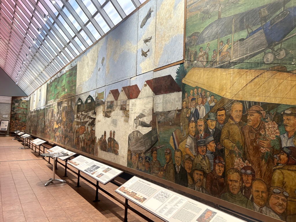 The Aline Rhonie Mural at the Cradle of Aviation Museum