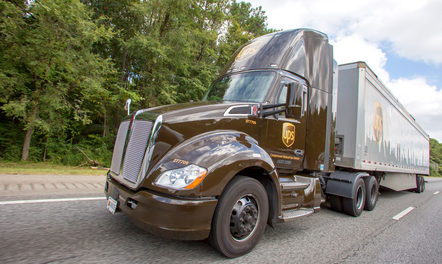 UPS CNG tractor trailer.