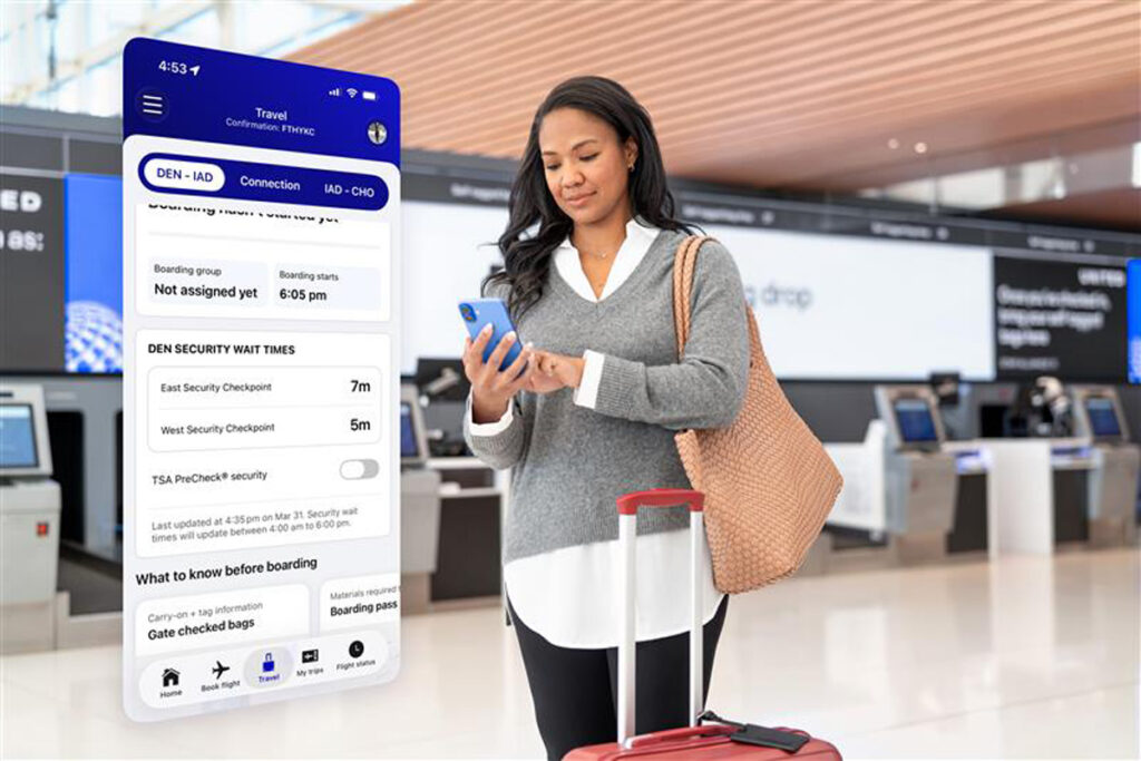 United Adds TSA Wait Time Tracker in App