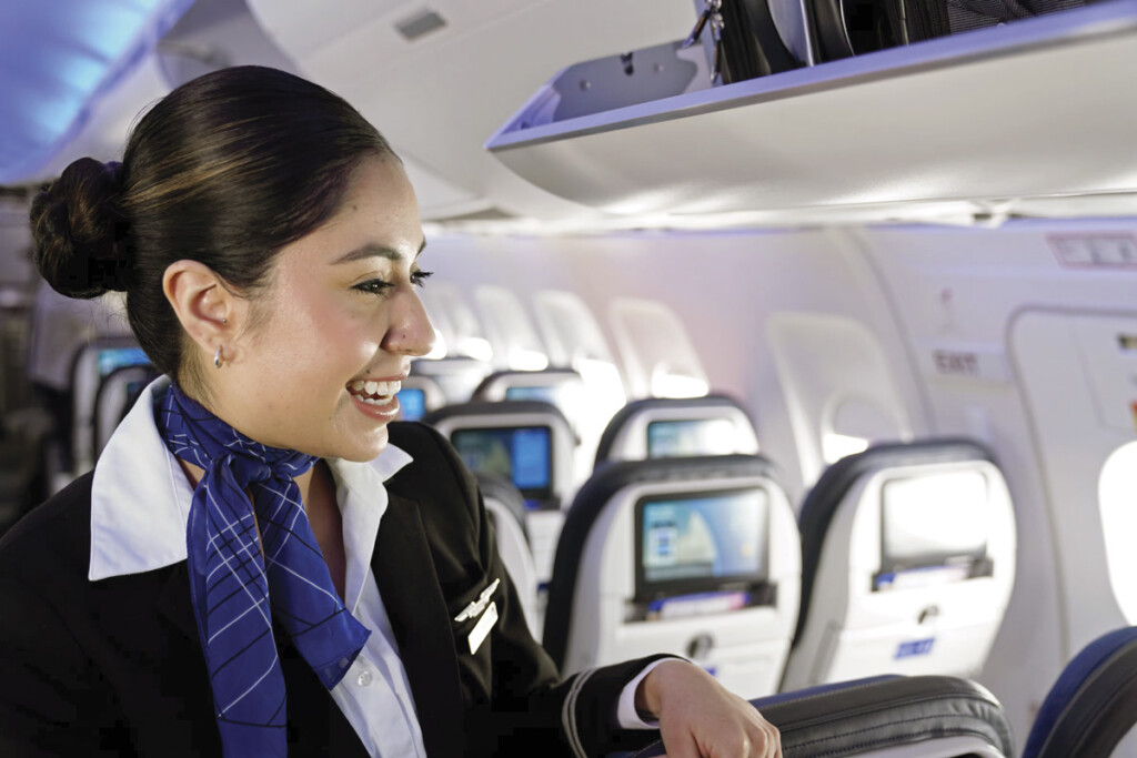 On the Runway - Flying In Fashion New York Airport United Airlines Flight Attendant