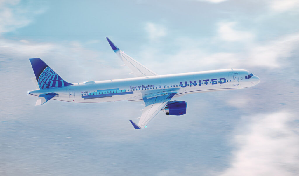 United Airlines Airbus A321XLR "BornToExplore".
