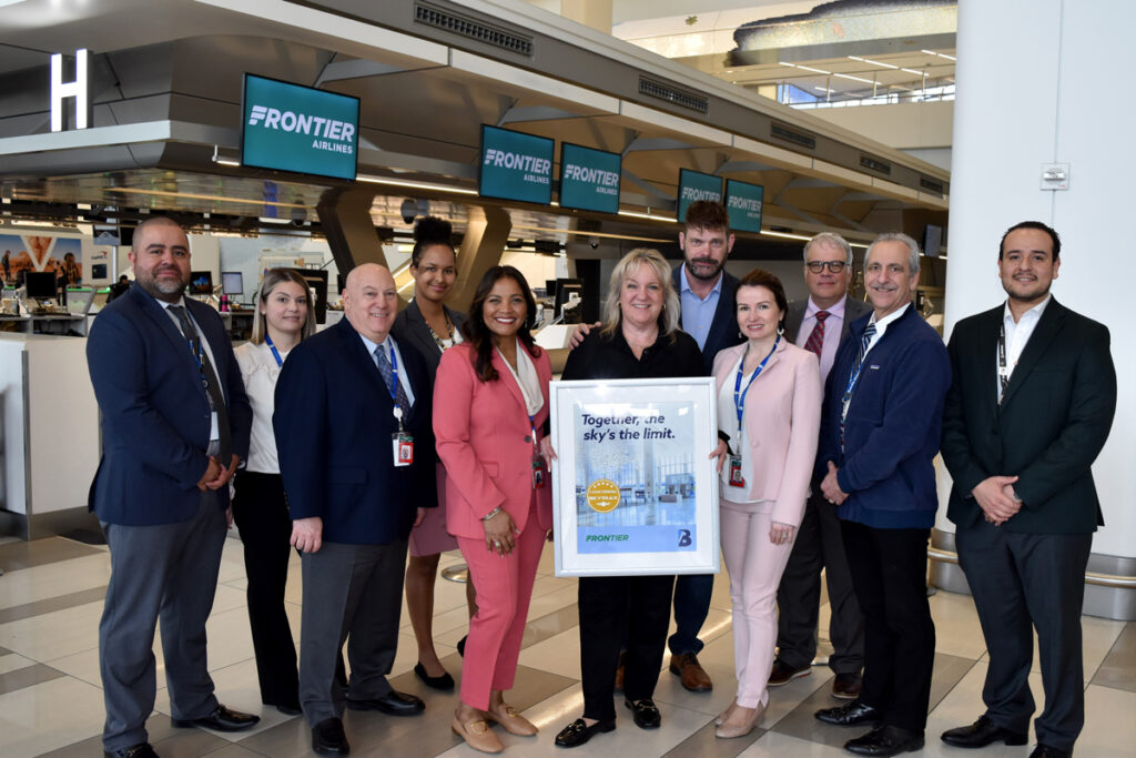 LaGuardia Gateway Partners, the manager and developer of LaGuardia’s Terminal B, this week welcomed the newest airline to operate from Terminal B – Frontier Airlines.