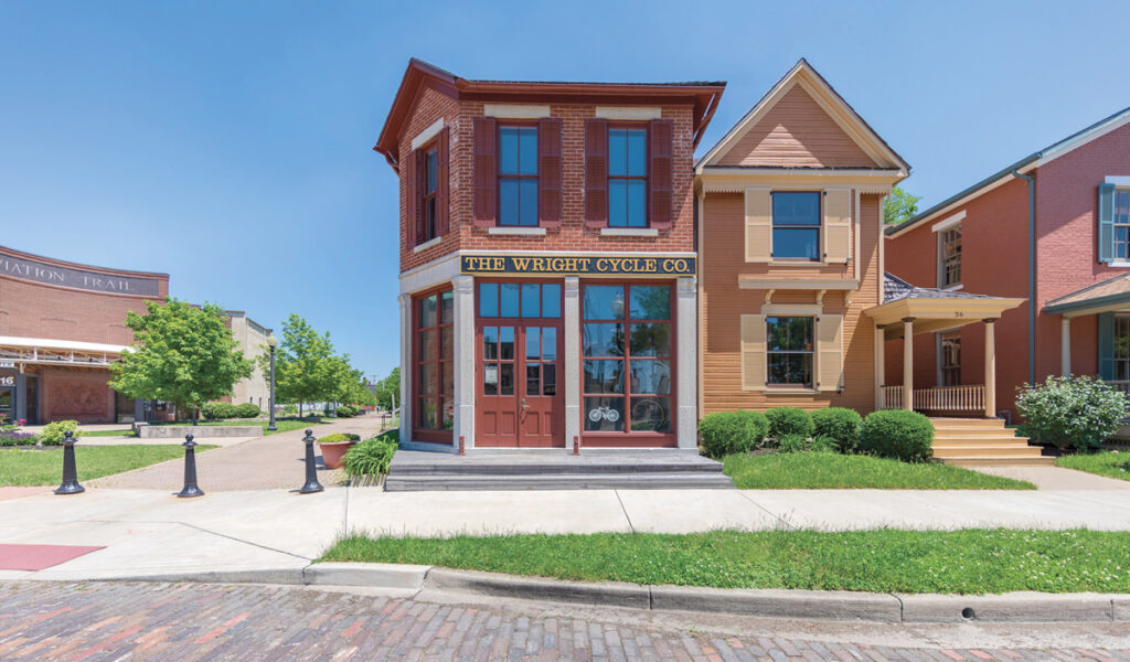 One of only two original Wright Cycle Shop buildings still standing in their original locations in the Wrights’ West Side neighborhood and a National Historic Landmark.