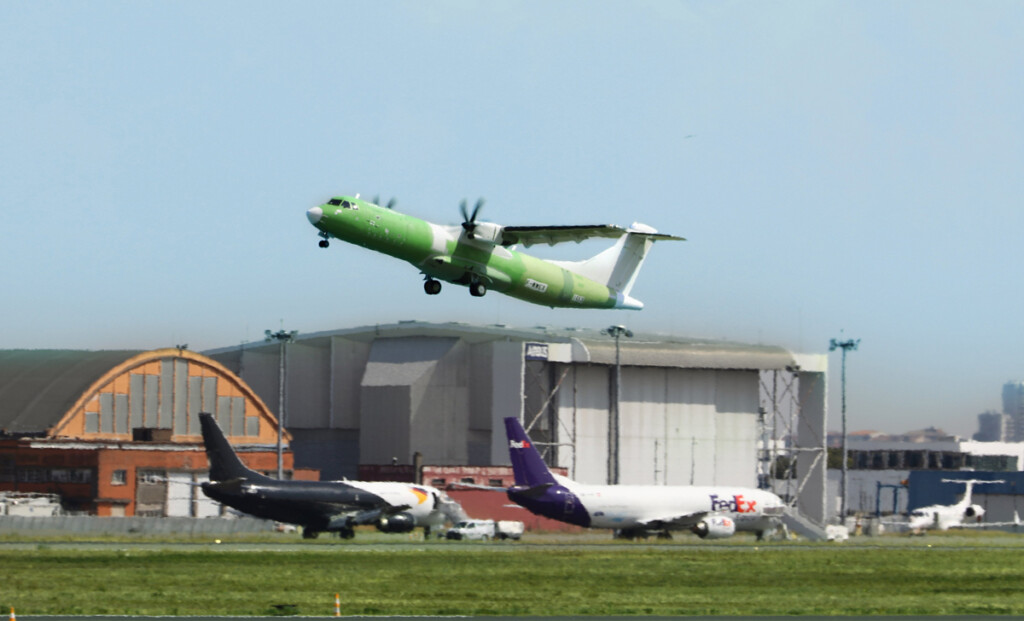 New FedEx Freighter Passes First Test Flight ATR 72-600 freighter first test flight on Sept. 16. (Source: ATR)