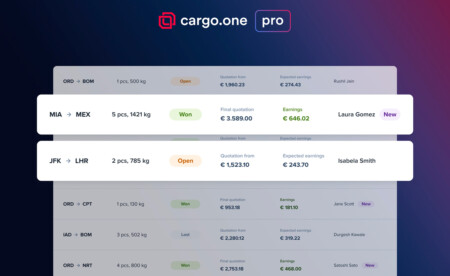cargo.one Pro Launches With Instant Quoting and Agent-to-Agent Bookings with Global Non-payment Protection cargo.one pro