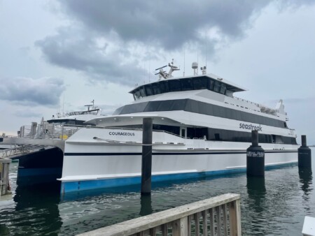 New 750-seat high-speed passenger ferry, the largest and fastest of its class in the United States, commissioned to connect the Jersey Shore and NYC to Martha's Vineyard and Nantucket