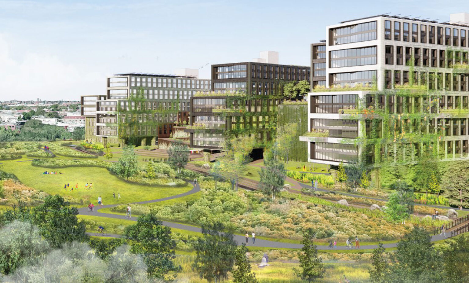 Rendering of 60 acres of public parkland. (S9 Architecture)