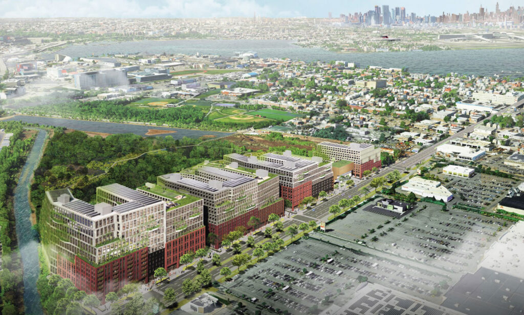 Aerial rendering of the proposed project. (S9 Architecture)