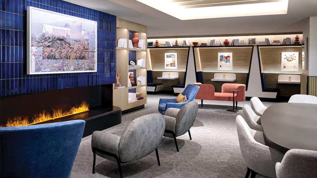 Chase Sapphire Lounge located at Terminal B at LaGuardia Airport.