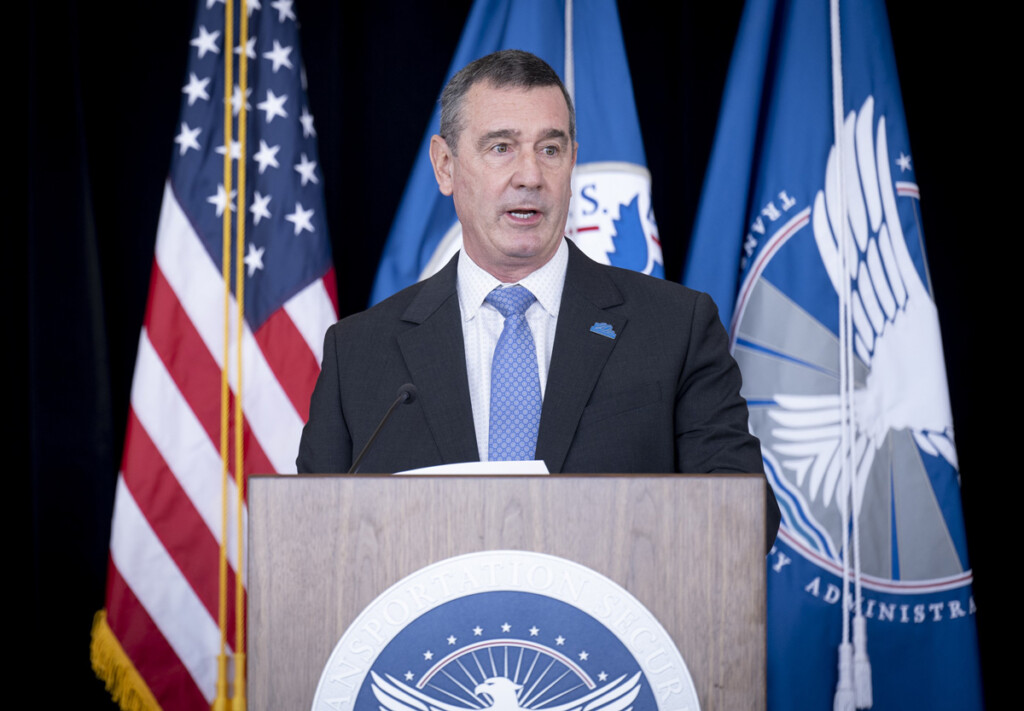 TSA Administrator David Pekoske delivers remarks at the TSA 20th Anniversary Ceremony