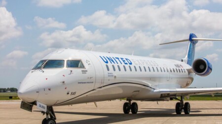 United Airlines CRJ550 New York to DC