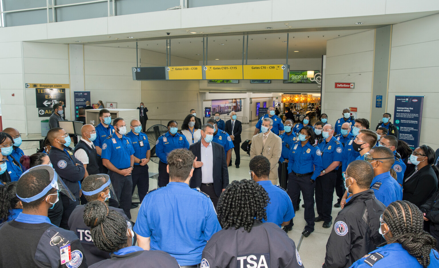 TSA Administrator Visits Newark Liberty International Airport for Town Hall Meeting With Employees David Pekoske TSA at EWR